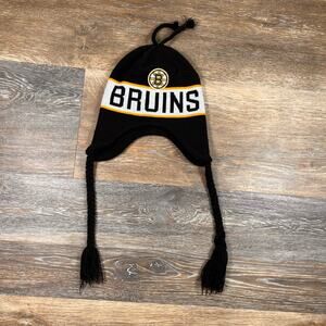 Boston Bruins Mens Hockey Beanie NHL Hat Black Yellow